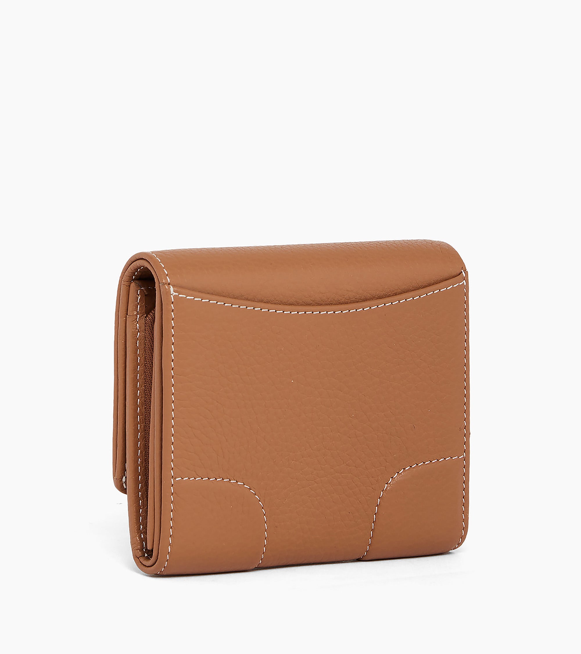 Romy small, zipped wallet in grained leather