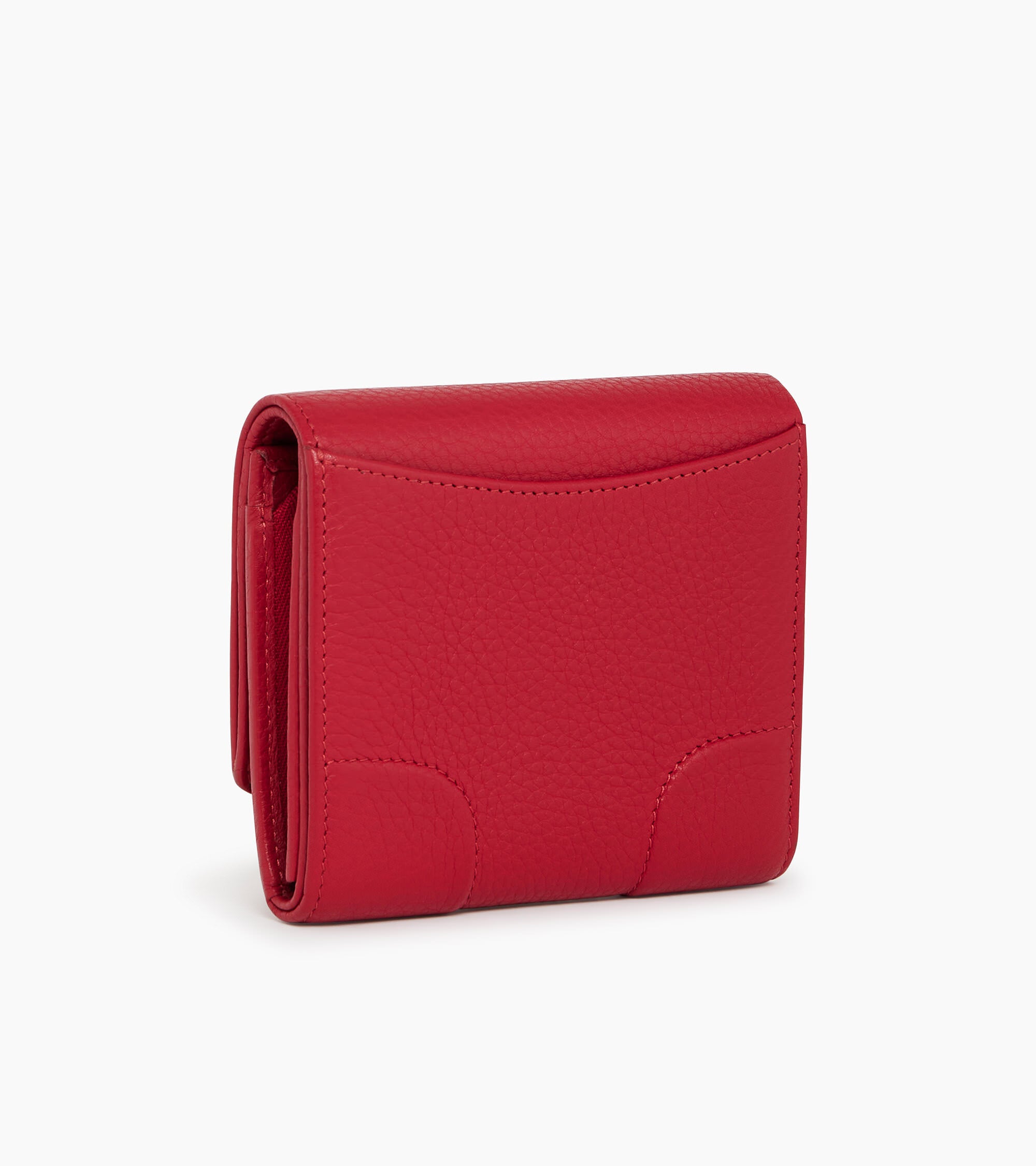 Small Romy flap wallet in grained leather