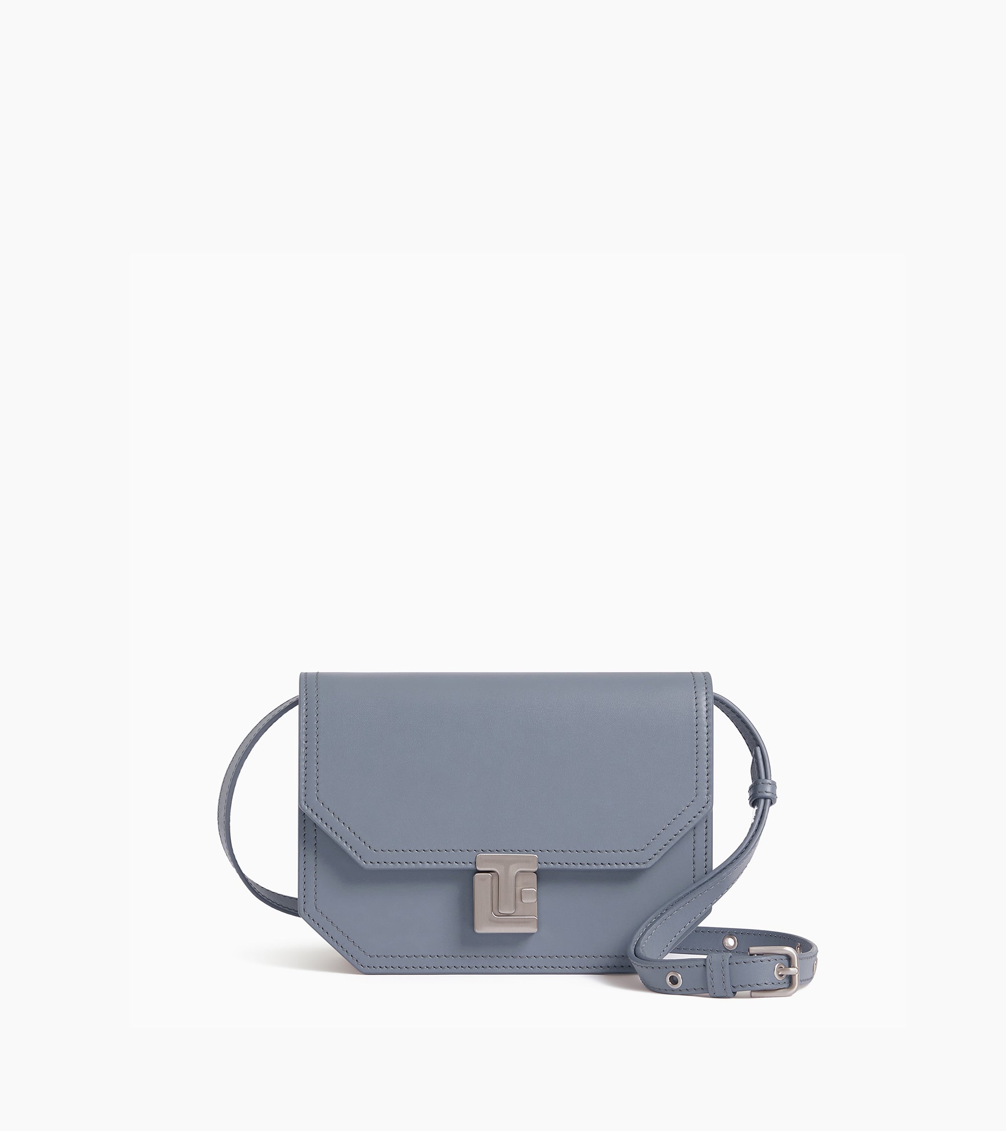 Rose small shoulder bag in smooth leather