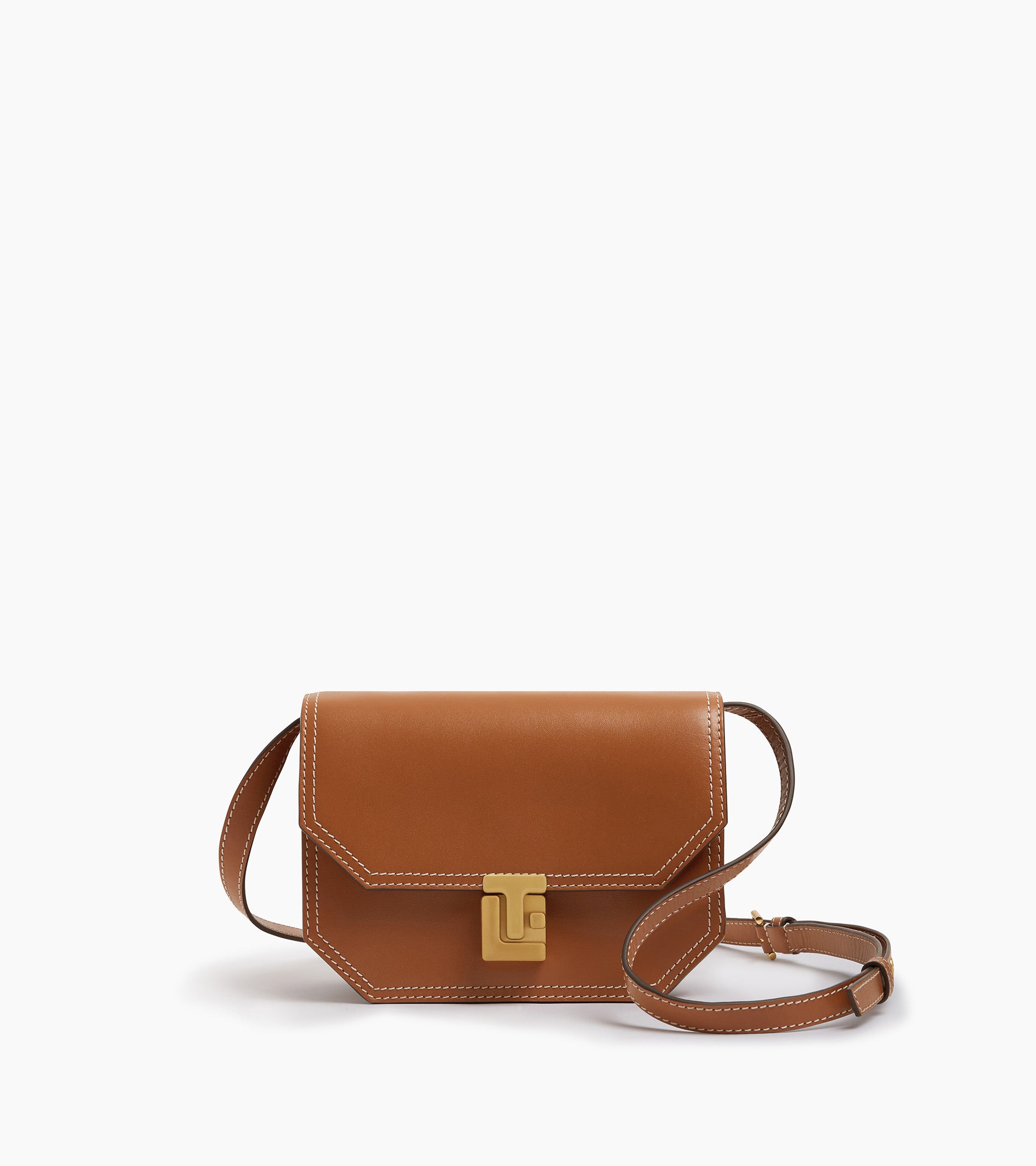 Rose small shoulder bag in smooth leather