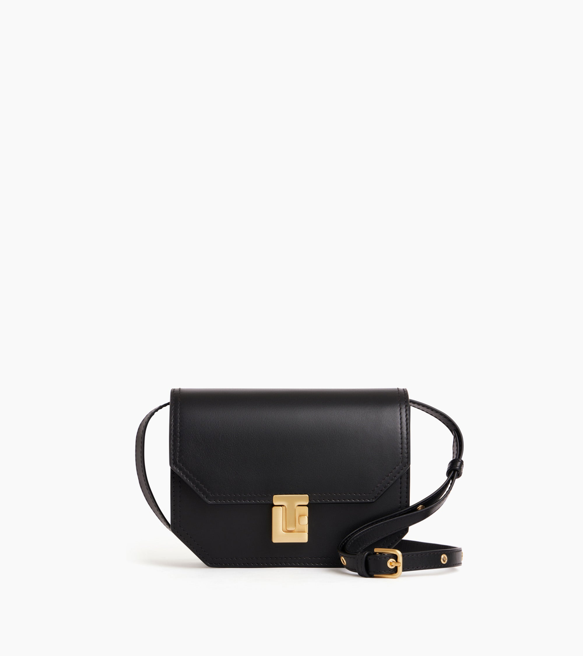 Rose small shoulder bag in smooth leather