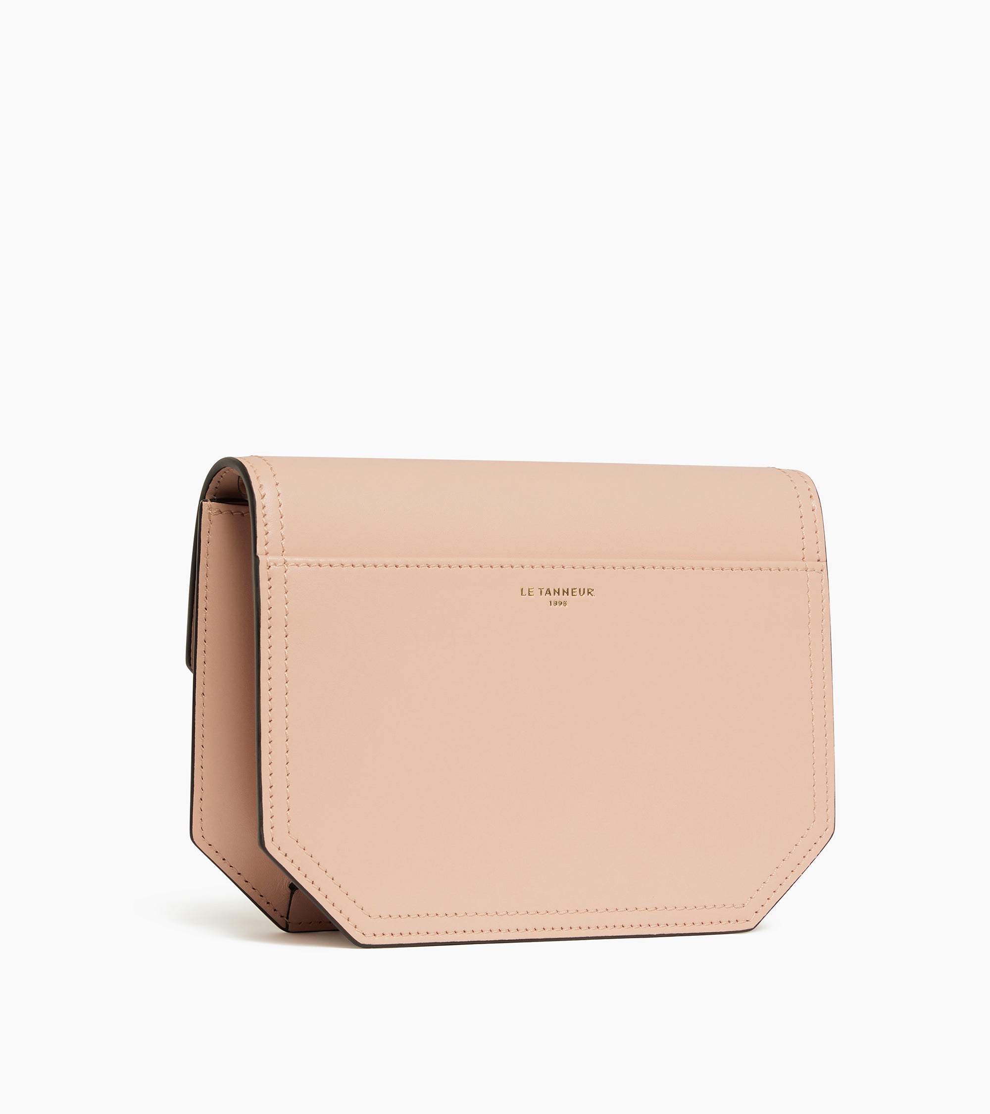 Rose small shoulder bag in smooth leather