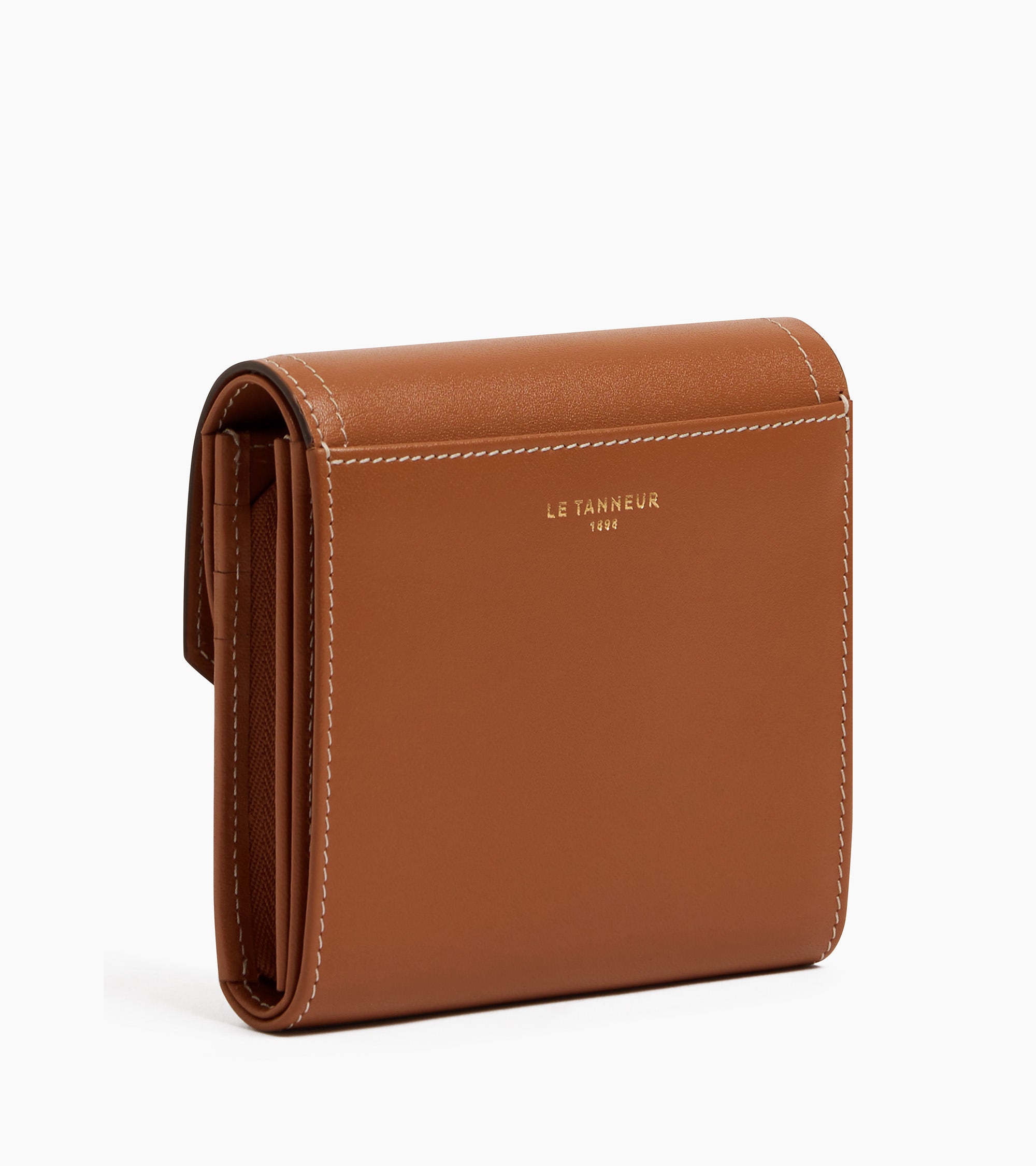 Rose wallet in smooth leather