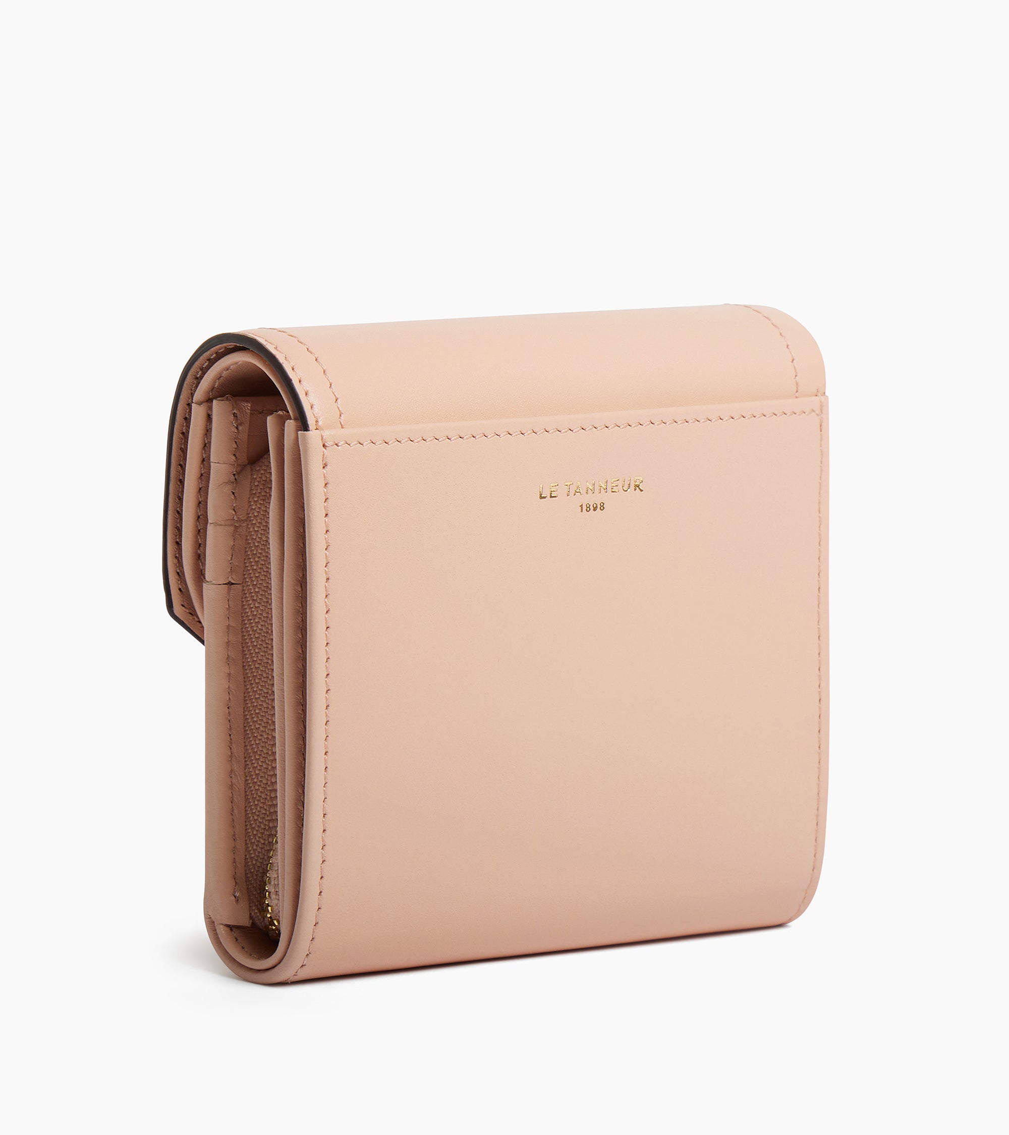 Rose wallet in smooth leather