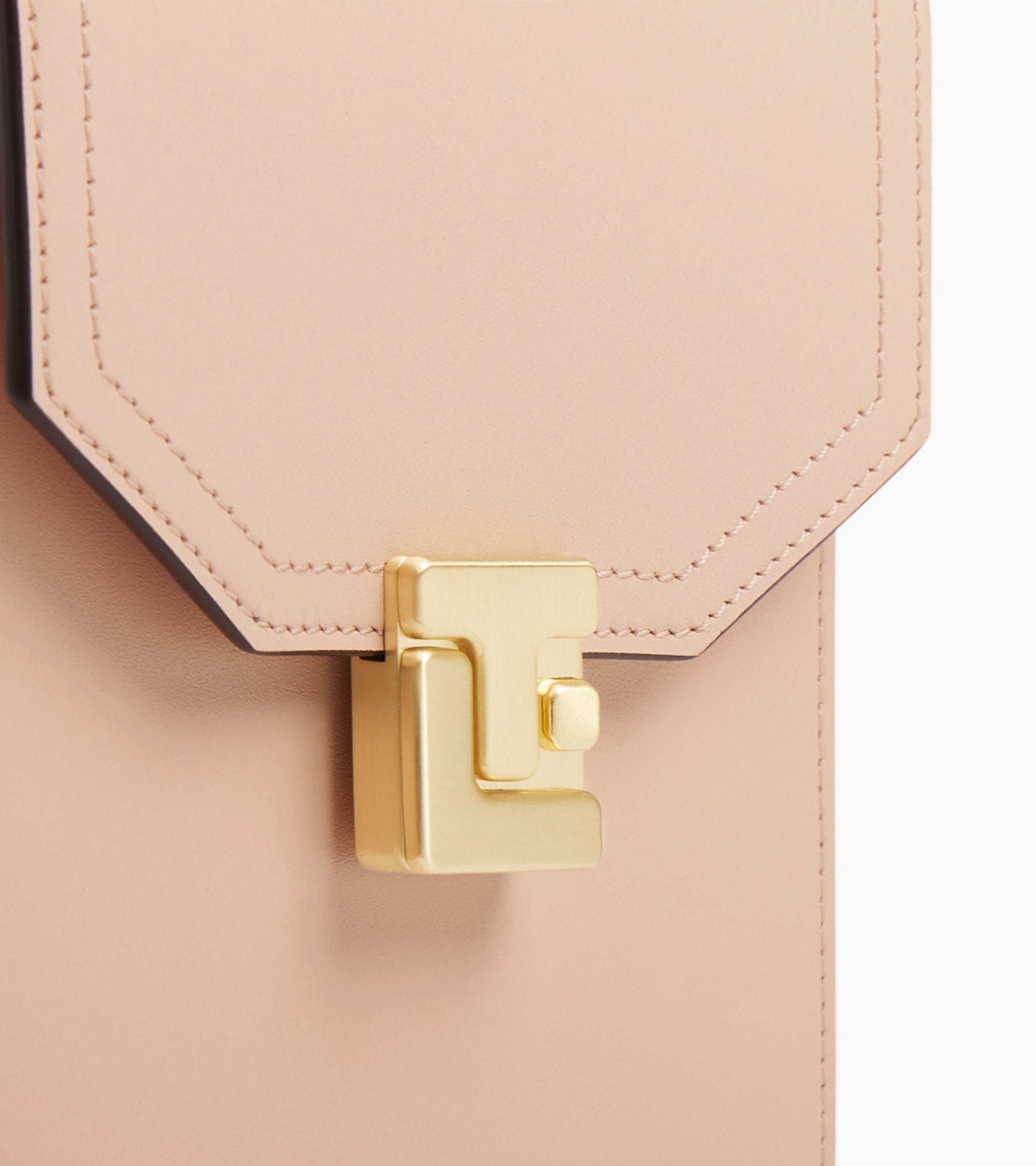 Rose phone case with flap in smooth leather