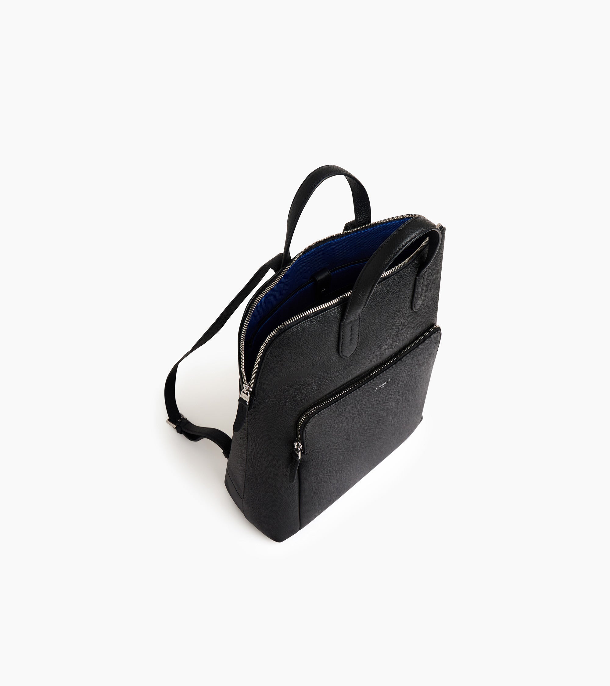 Sophie zipped business backpack in grained leather