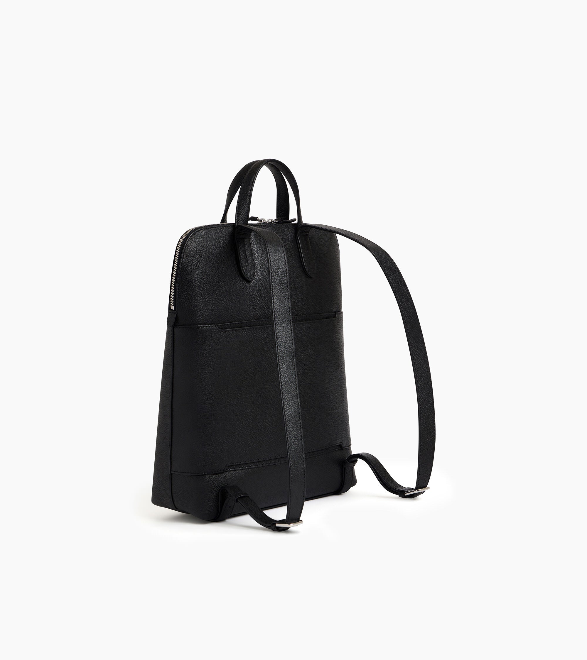 Sophie zipped business backpack in grained leather