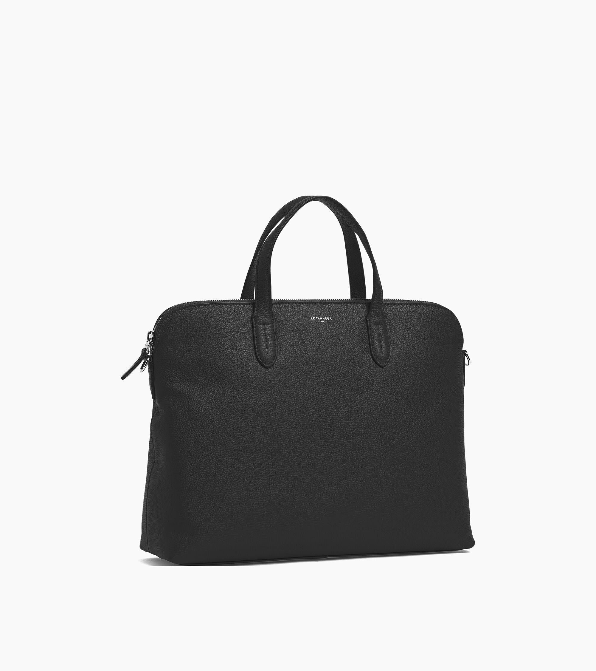 Sophie 15" briefcase with 1 gusset in grained leather