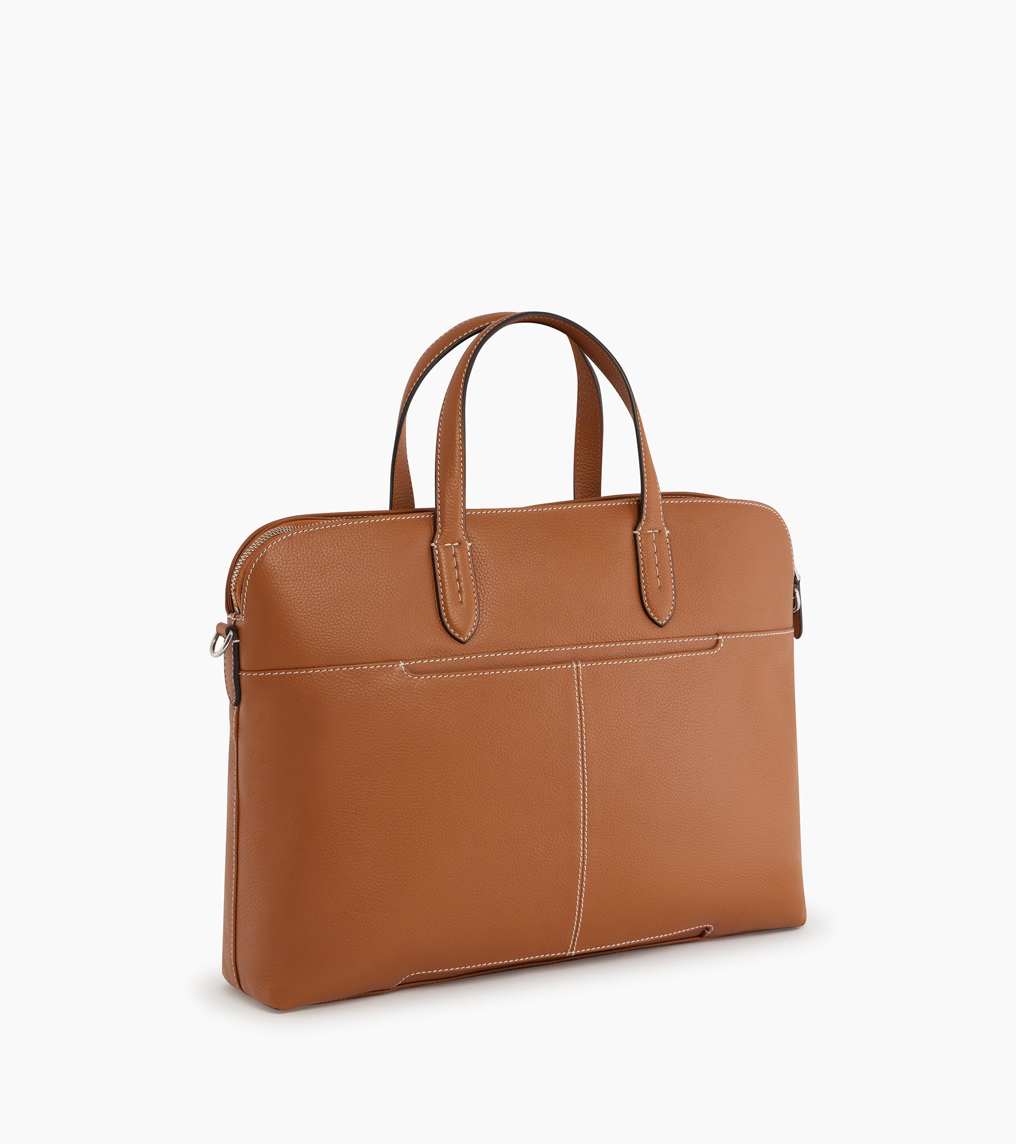 Sophie 15" briefcase with 1 expanding compartment in grained leather